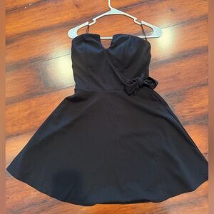 Black strapless dress